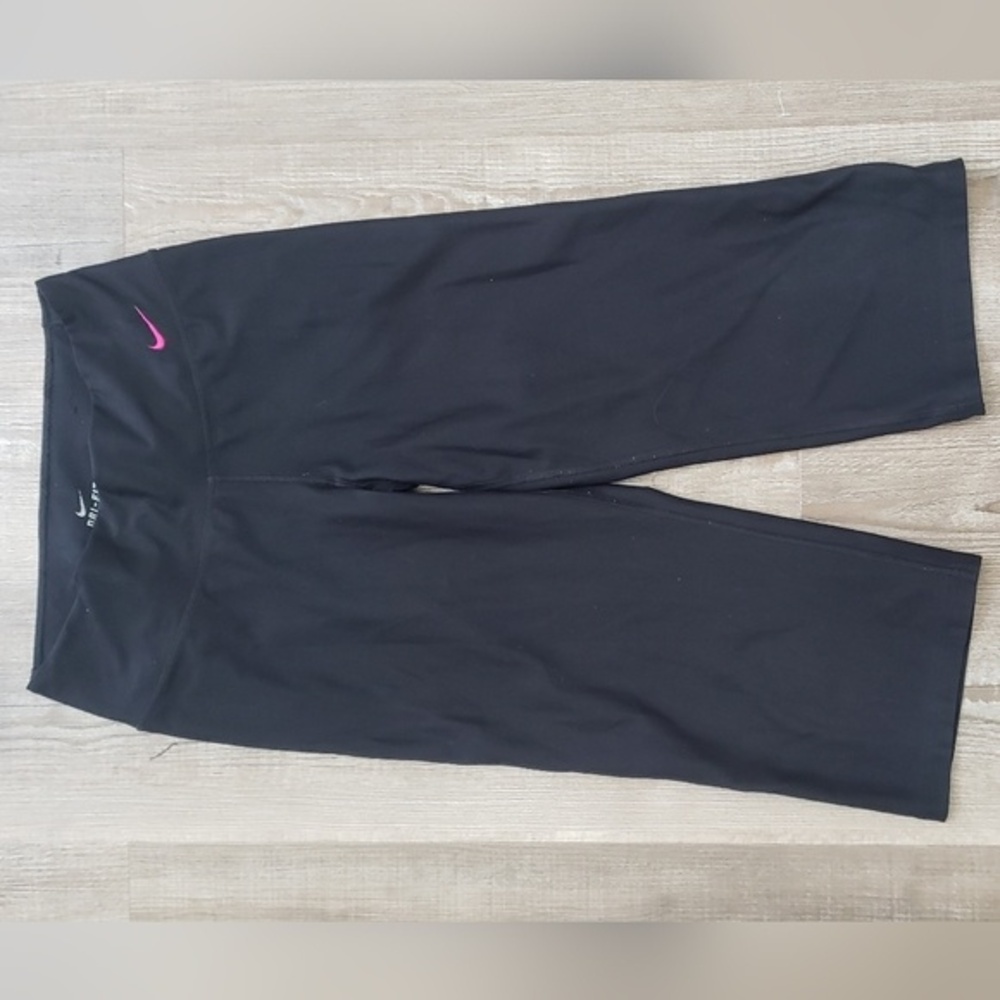 Nike black crop, wide leg athletic pants size small